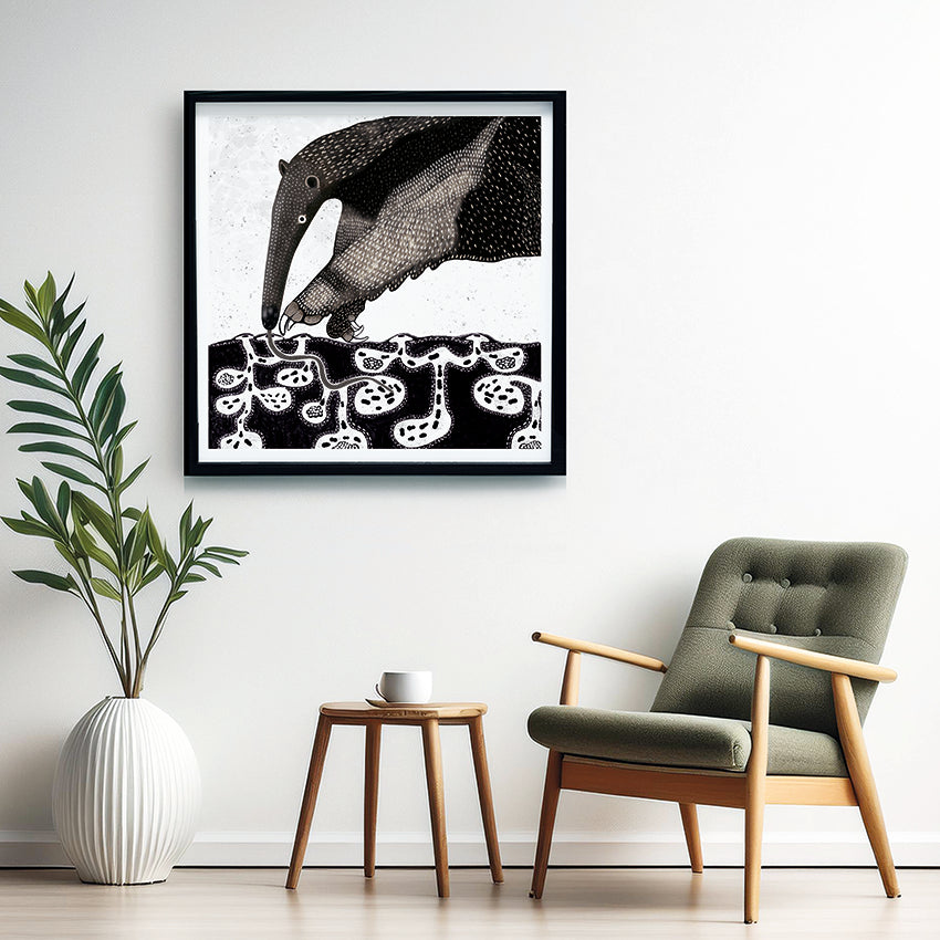 GIANT ANTEATER – High-quality paper print. (Frame not included)