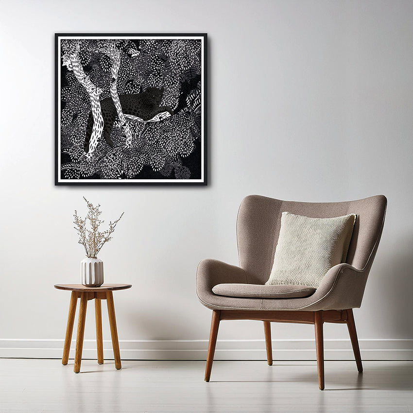 NIGHT JAGUAR – High-quality paper print. (Frame not included)