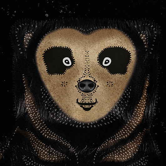 Spectacled Bear Greeting – High-quality paper print. (Frame not included)