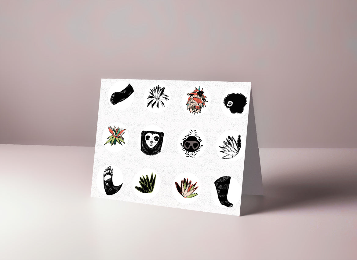 SET OF 10 GREETING CARDS - 18 x 13 cm - 7" X 5"